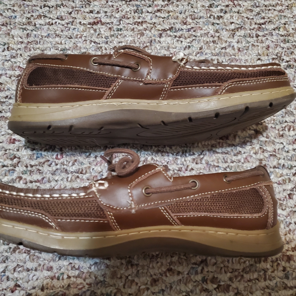 Bass Pro Shops World Wide Sportsman Mens Brown/Tan Boat Shoes size 10